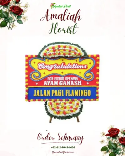Bunga Papan Congratulation di Larangan Luwok